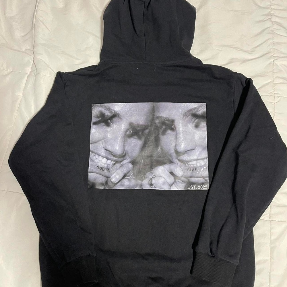 Squidhaus black hoodie with back graphic‎ M